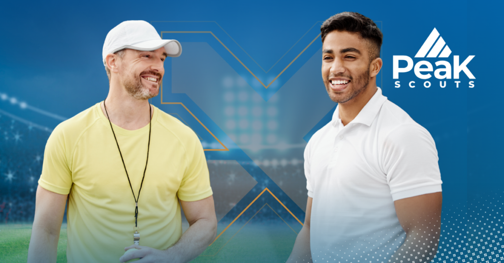 A coach and athlete share a moment of connection, representing the leadership relationships that drive retention in sports organizations.